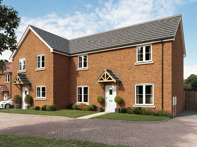 3 bedroom house - artist's  impression subject to change. Please note that the above computer generated image is representative of the house type and not the specified plot as some details and materials may vary.